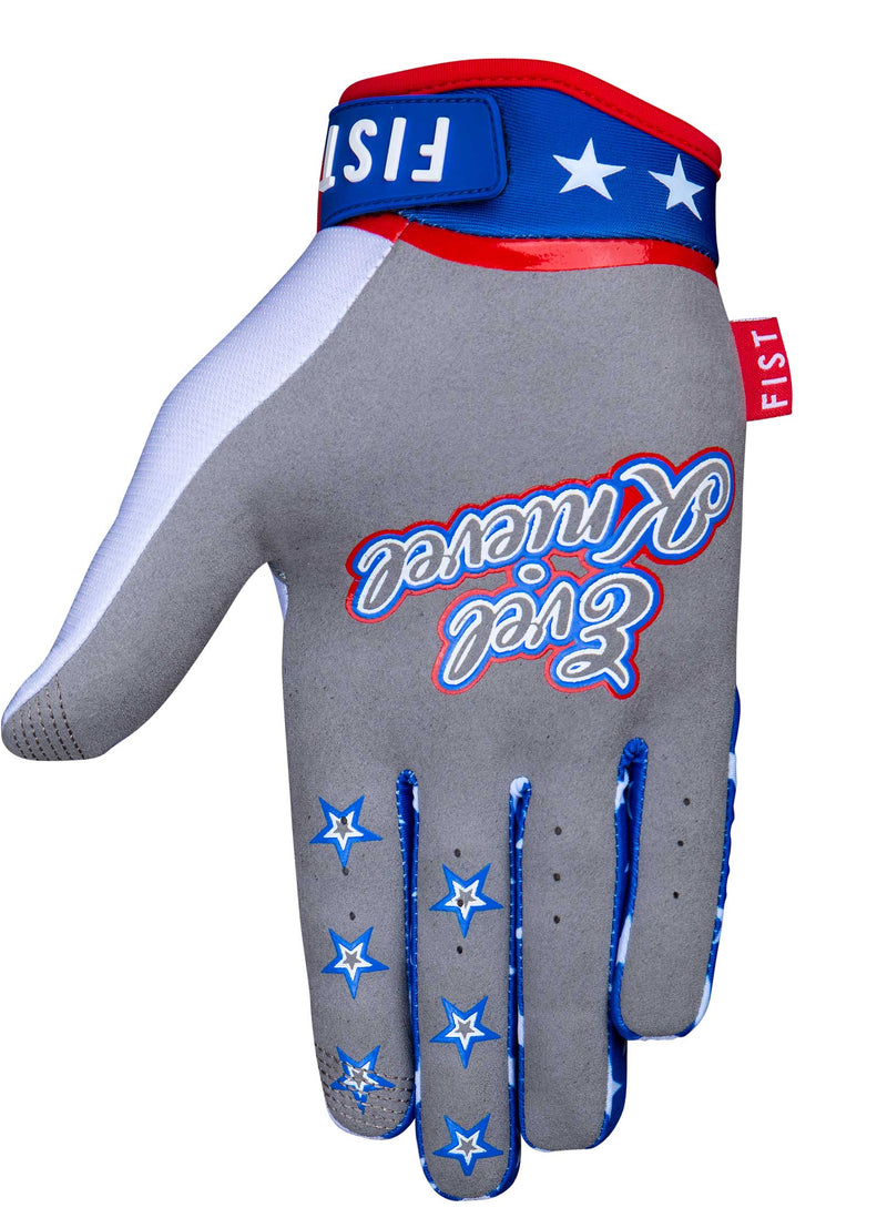 FIST Handwear Evel Knievel White Youth gloves mx moto bmx mountain bike back