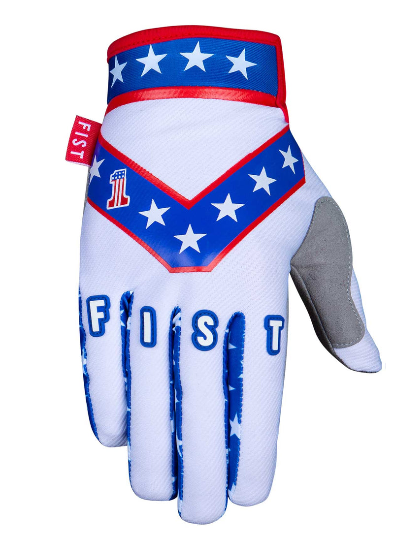 FIST Handwear Evel Knievel White Youth gloves mx moto bmx mountain bike front 