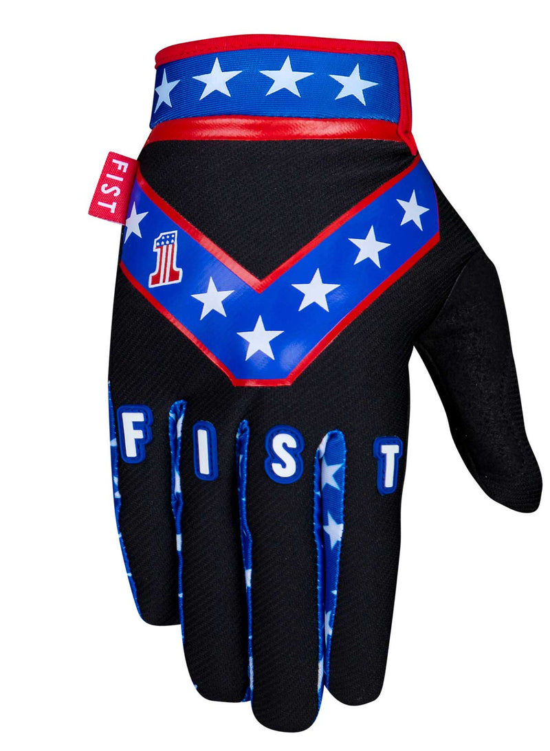 FIST Handwear Evel Knievel black gloves mx moto bmx mountain bike front 