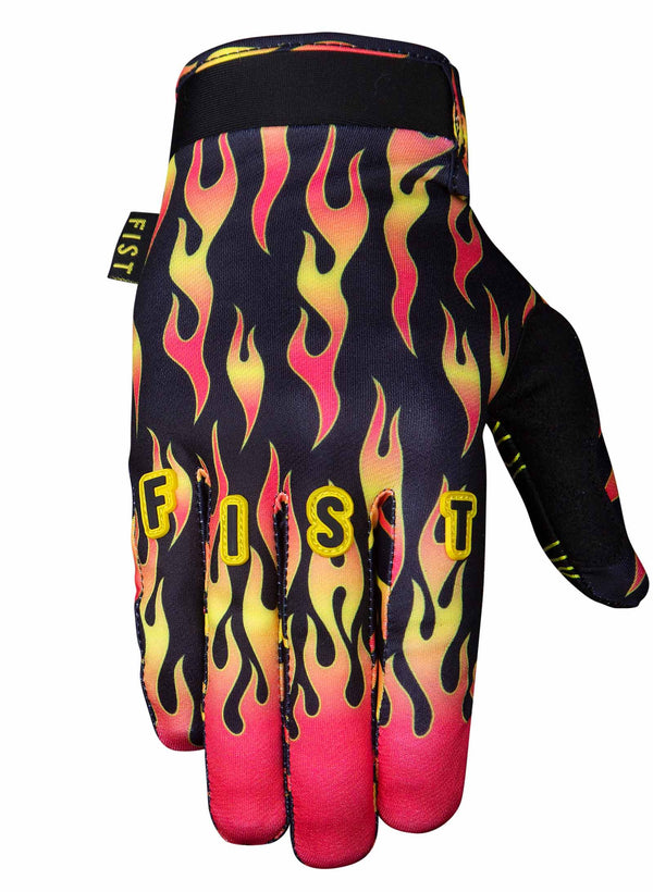 fist handwear chapter 17 flames gloves mx moto bmx mountain bike back
